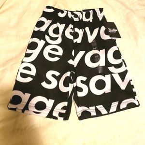 Brooklyn Cloth Knit Shorts Sz-S  Black & White